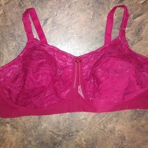 Goddess 50E Pink Red Lace Bra